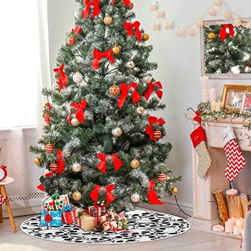 Decoração da saia da árvore de Natal de Alaza, pequena saia mini -árvore Ornamento de 35,4 polegadas com crânio02 para