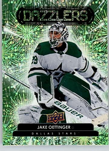 2022-23 Deck superior Dazzlers Green #DZ-30 Jake Oettinger Dallas Stars NHL Hockey Trading Card