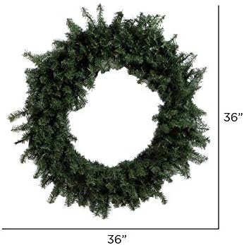 Vickerman 20 Canadian Pine Artificial Christmas Greath, Unit - Faux Pine Christmas Wreath - Decoração de casa interna sazonal