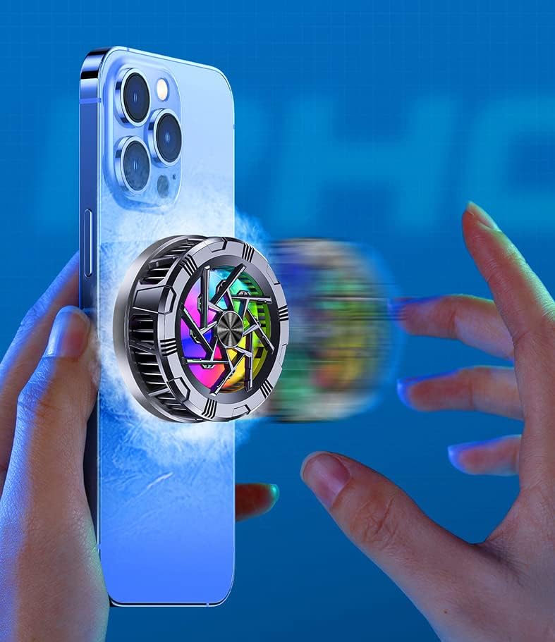 Cooler magnético do telefone para jogos ， radiador de telefone celular portátil com 30 modos ajustáveis, material de nano