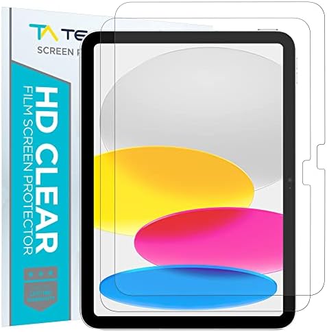 Tech Armour Matte Anti-Glare Screen Protector iPad 10th Generation 10,9 polegadas 2022, ID da face Compatível, 2 pacote