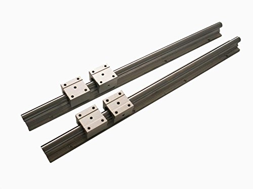 Joomen CNC SBR25-500mm Guia linear de slide 2 Rail+ 4 SBR25UU Bloco