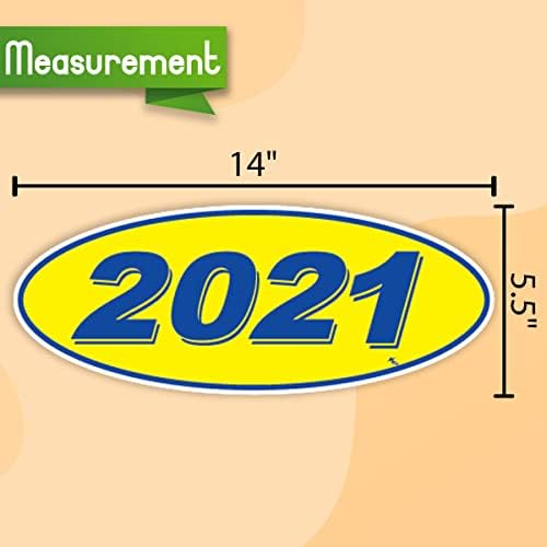 Tags versa 2021 2022 e 2023 Modelo oval Ano de carros Adesivos de janela de carros com orgulho feitos nos EUA Versa Oval Modelo Windshield Ano Os adesivos são amarelos e azuis vêm doze por ano