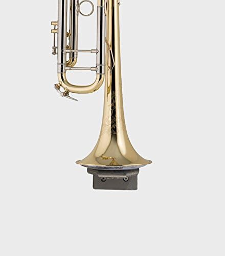 Trompete vertical preto/montagem de parede cornet