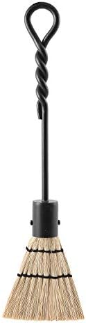 Minuteman International Rope Handle Single, Mini Brush Fireplace Tool, Mini 18-In, Black
