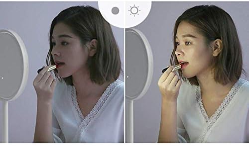 Espelho de maquiagem de Zchan- espelho de maquiagem de ampliação, espelho de ampliação da vaidade elegante com leve e moderno face de níquel escovado de níquel