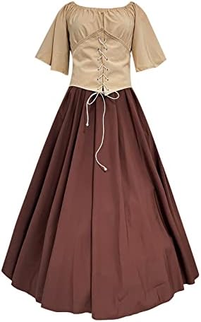 Vestido medieval vintage feminino LCZIWO