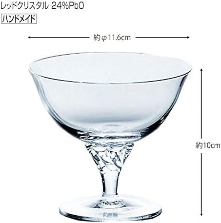 東洋 佐々 木 ガラス Toyo Sasaki Glass Sunday Glass Hawthorn, feito no Japão, aprox. φ4,5 x 3,9 polegadas, ls105-47 6 peças x 4 conjuntos