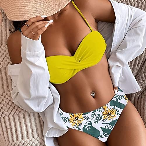 Mtsdjskf Bathing Suit Cover Up calça Mulheres PLUS TAMANHAS MULHERES GRADIIO DE BIKINI NACAÇÃO DOIS TODAS