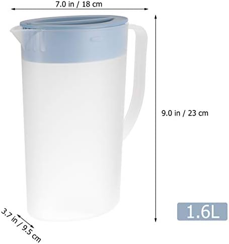 Garrafas de água de vidro garrafas de água de vidro garrafas de água de vidro 2 pcs bebida plástico chaleira jarro de água fria com tampa de tampa 1.6l jarra de vidro jarro de vidro jarro de vidro jarro