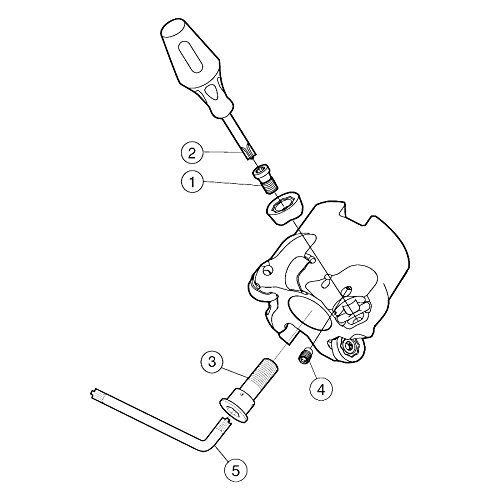 SANDVIK COROMANT 600-052Q22-12HX AÇO COROMILL COROMILL 600 CORTOR DE MLINHA FACE, Corte da mão direita com refrigerante, interface