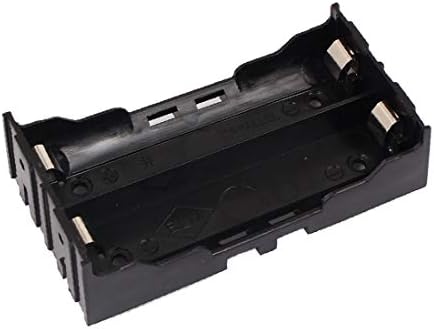 X-Dree 7,4V Saída 2 x 18650 Bateria 4 terminais Caixa de caixa de armazenamento ABS Caixa aberta Black (7,4V Salida 2