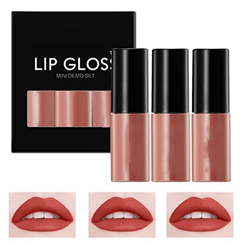 Bolo de aniversário Lip Lip Gloss 1set Batom com maquiagem labial Veludo duradouro High Pigmment Nude Impermeável Lip