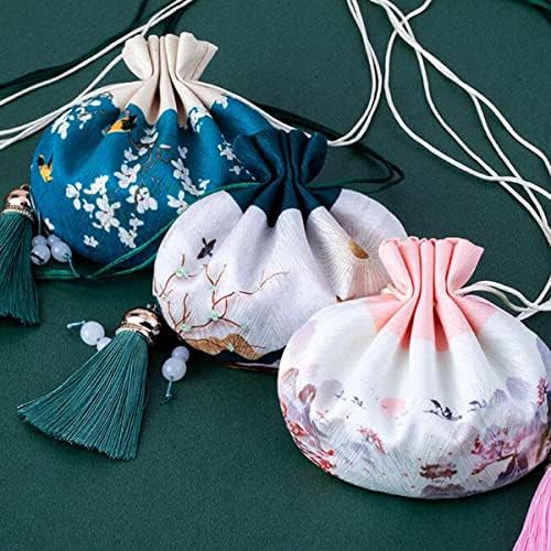 Snadulor 6pcs Chinesa Sache de Silk Bolsa Bolsas de Moeda de Bolsa com Jóias de Jóias Bolsa de Aromaterapia, 5,1x3,9 polegadas