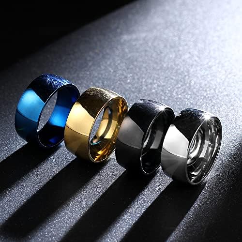 Anéis azuis de 8mm de Kolesso para homens e mulheres anel personalizado Personalizar anel Anel gravado Ring-37583