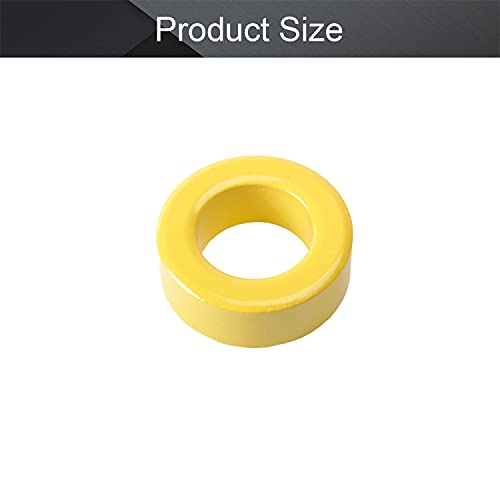 FILECT 1PCS Toroid Core Ferrite Choke Indutor Indutor Ring 24.1x39.9x14.5mm ， amarelo e branco