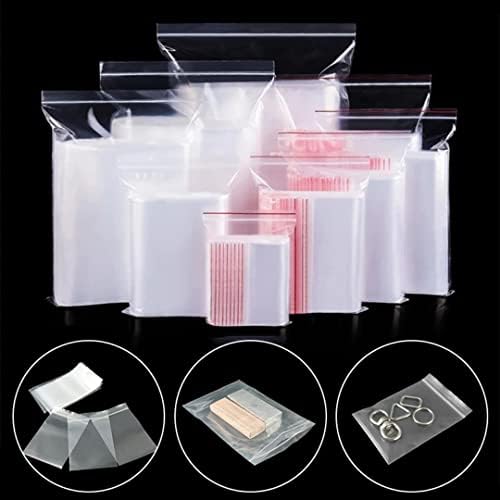 Mylar Bags, 100pcs sacos de plástico ziplock Jóias de embalagem de jóias pequenas sacolas de fechadura com zíper de pó de manutenção