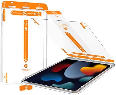 Protetor de tela de vidro mohave [alinhamento automático] projetado para iPad 10.2 -pol （9/8/7ª geração） - Proteção do sensor/2