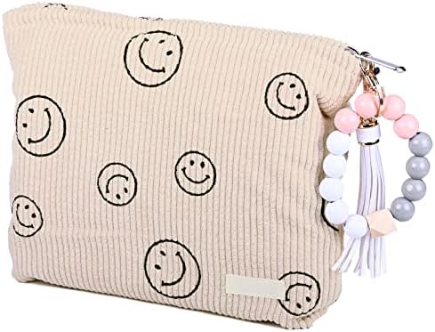 Bolsa de maquiagem de maquiagem de rosto Smiley de ENFUDAM