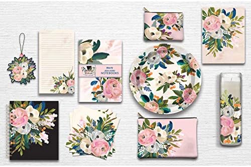 Chunky List Pad para anotações do Studio Oh! - Bella Flora - 4,5 X 8 - Padra de papel de 250 folhas com arte colorida - padrinho