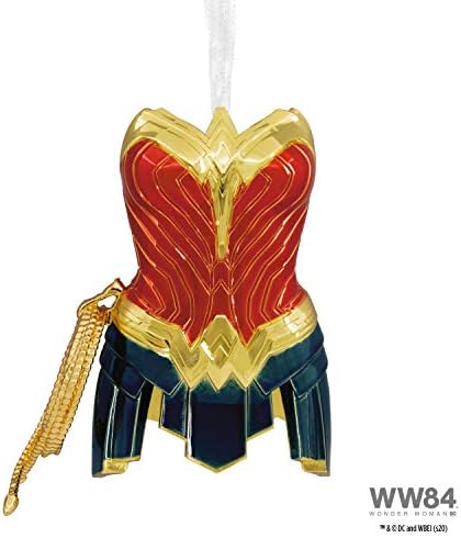 Ornamento de Natal da Hallmark, DC DC Comics Wonder Moman Roup, metal
