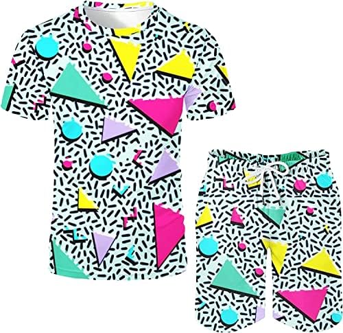 Camisas e shorts ARSSM Mens Camisetas e shorts Definir 2 peças 80s 90