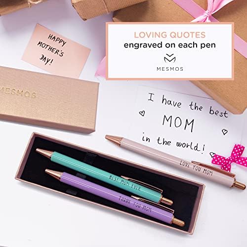 Mesmos 3pk canetas sofisticadas para o diário, presentes únicos para o dia das mães para mamãe de filha ou filho, presentes