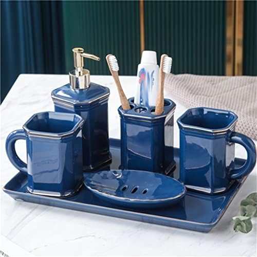 Liuzh witch washwash xícara de seis peças conjunto nórdico em cerâmica copo de lavagem de casal escova de dente cilindro