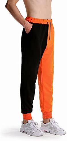 Calça de corrida de diyago homens homens colorblock atlético moda casual treping workout esportes calças elegantes e confortáveis