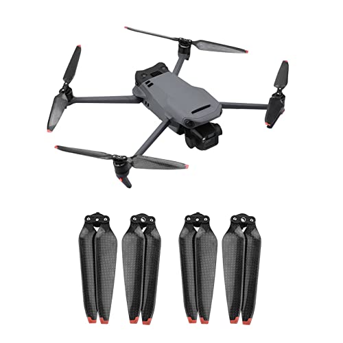 Hélices de fibra de carbono Blades de liberação rápida de baixo ruído dobrável compitável com Mavic 3 Drone Acessory