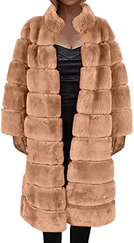 Jaqueta mulher quente inverno de inverno lã artificial manga longa curta fauxlong jaqueta quente de roupa externa feminino