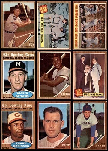 1962 Topps Baseball próximo ao conjunto completo VG/Ex+