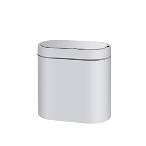 AllMro Pequeno lixo lata de lixo automático com lixo sem toque lixo lata de lixo de sensor inteligente Bin 2Gallon para o banheiro