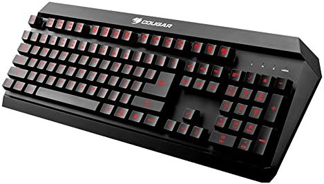 Cougar 450k Tecla completa da luz de fundo com fio teclado de jogos mecânicos USB, preto