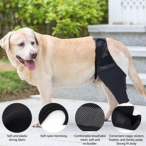 Elitez Dog Knee Brace, aparelho de perna de cachorro para a perna traseira, equipamento de proteção multifuncional ajustável, para