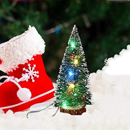 Hyuiyyyeaa Cristal String Bads for Decorações Decorações com mini luzes LEDs Decoração de Natal Desktop Árvore de Natal Decoração de casa Ornamento de férias