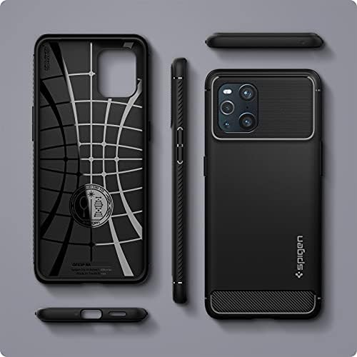 Armadura Spigen Rugged projetada para Oppo Find X3 Pro Case - Matte Black