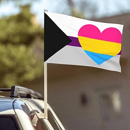 Bandeira de carro da bandeira do orgulho panromântico