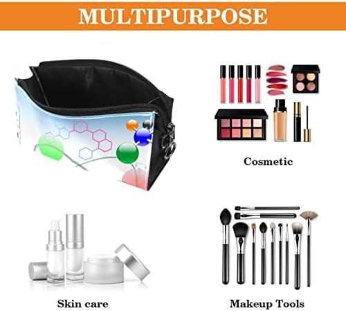 Bolsa de maquiagem de viagem sacos de maquiagem de bolsas de higieness à prova d'água para mulheres e meninas, mesa periódica