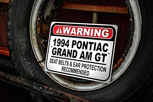 1994 94 Pontiac Grand Am GT Belso de segurança Recomendado Sinal rápido do carro, sinal de garagem de metal, decoração de parede,