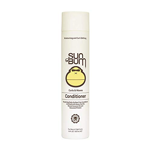 Sun Bum Curls & Waves Condicionador | Tratamento para cabelos hidratantes e de crueldade e crueldade para cabelos ondulados e
