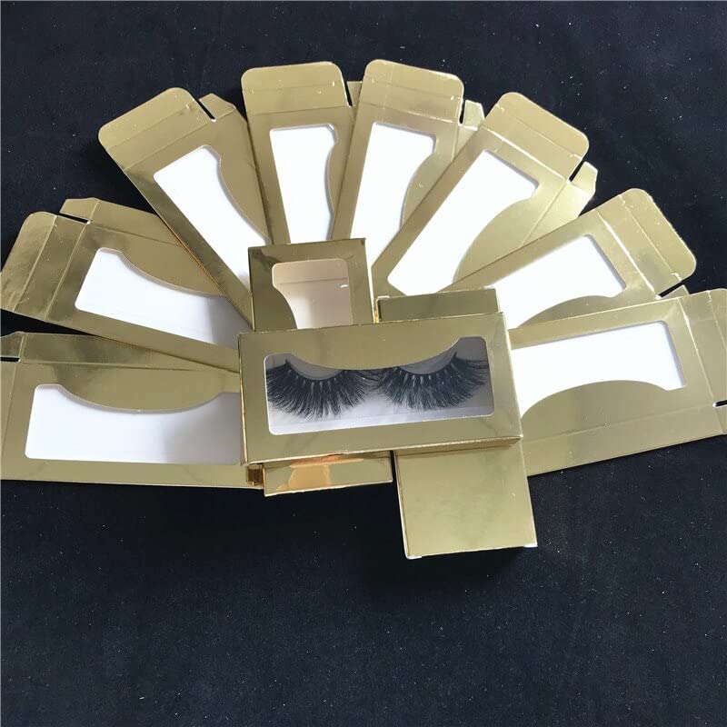 Caixa de embalagem de cílios falsos de papel 100pcs para caixas de lash de 25 mm Maquiagem de embalagem da caixa de