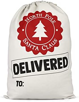 XIOS Decoração de Natal 2022 Presente de armazenamento de algodão bolsa de doce de linho de linho bolso de floco de neve bolso