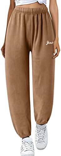Calças de linho para mulheres de perna larga impressão longa cintura alta boho bolsos de praia calça calças de lençóis de praia