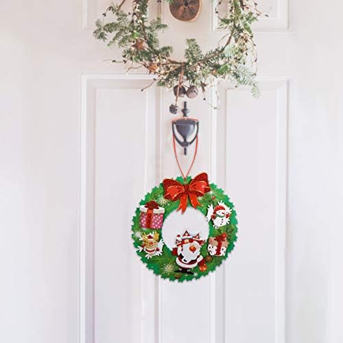 Decorações de natividade de Kisangel 3pcs cabide de porta de natal assinando santa cora cora corajas de parede portão da parte