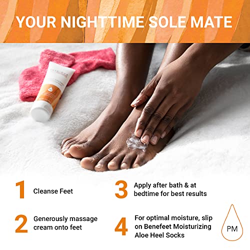 Benefite Sweet Dreams Overnight Foot Repair - Rejuvenescimento do creme noturno, ajuda a desintoxicar, hidratar, suavizar