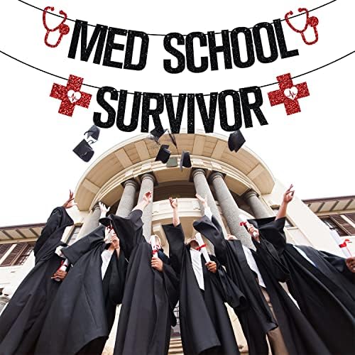 Banner de sobrevivente da escola de medicina, parabéns Doutor Banner, 2023 Doutor Decorações de graduação, Medical School School