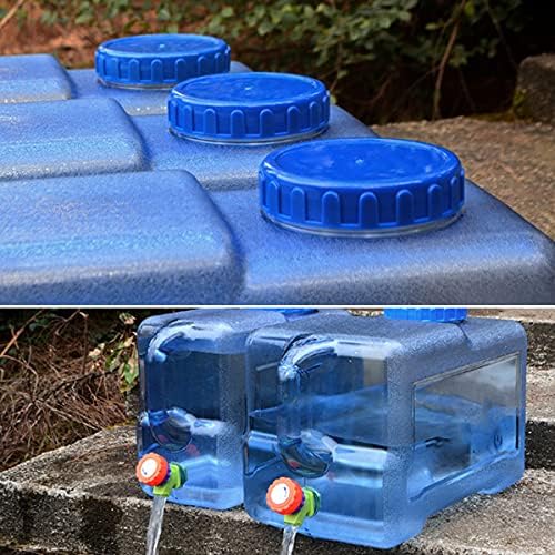 Contêiner de água Famkit portátil com torneira, jarro de armazenador de água de acampamento de nível de alimentos para o ar livre