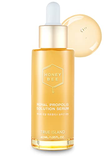 True Island Honey Bee Royal Propolis Serum | Soro facial para pele seca e pele sensível | Serum hidratante para cuidados com a pele do rosto | Essência coreana para soro de beleza de rosto