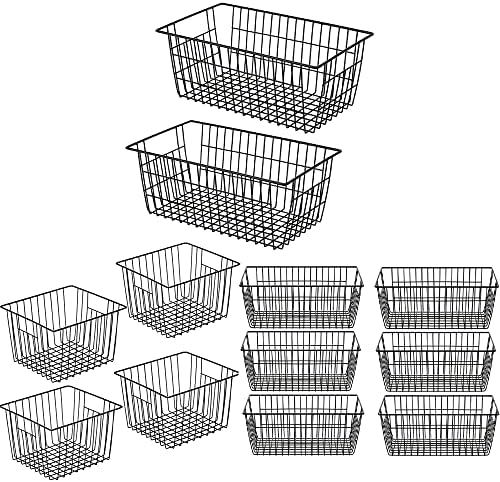 Cestas de cestas de armazenamento de arame de arame de arame freezer cestas de armazenamento do organizador de fazenda,